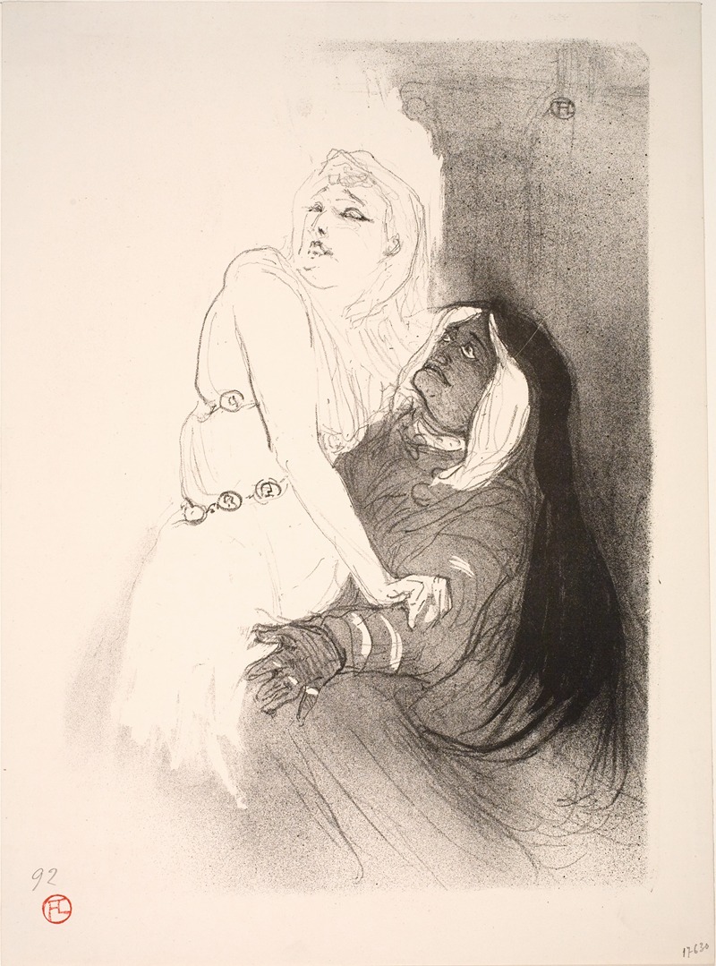 Henri de Toulouse-Lautrec - A la Renaissance, Sarah Bernhardt dans Phèdre