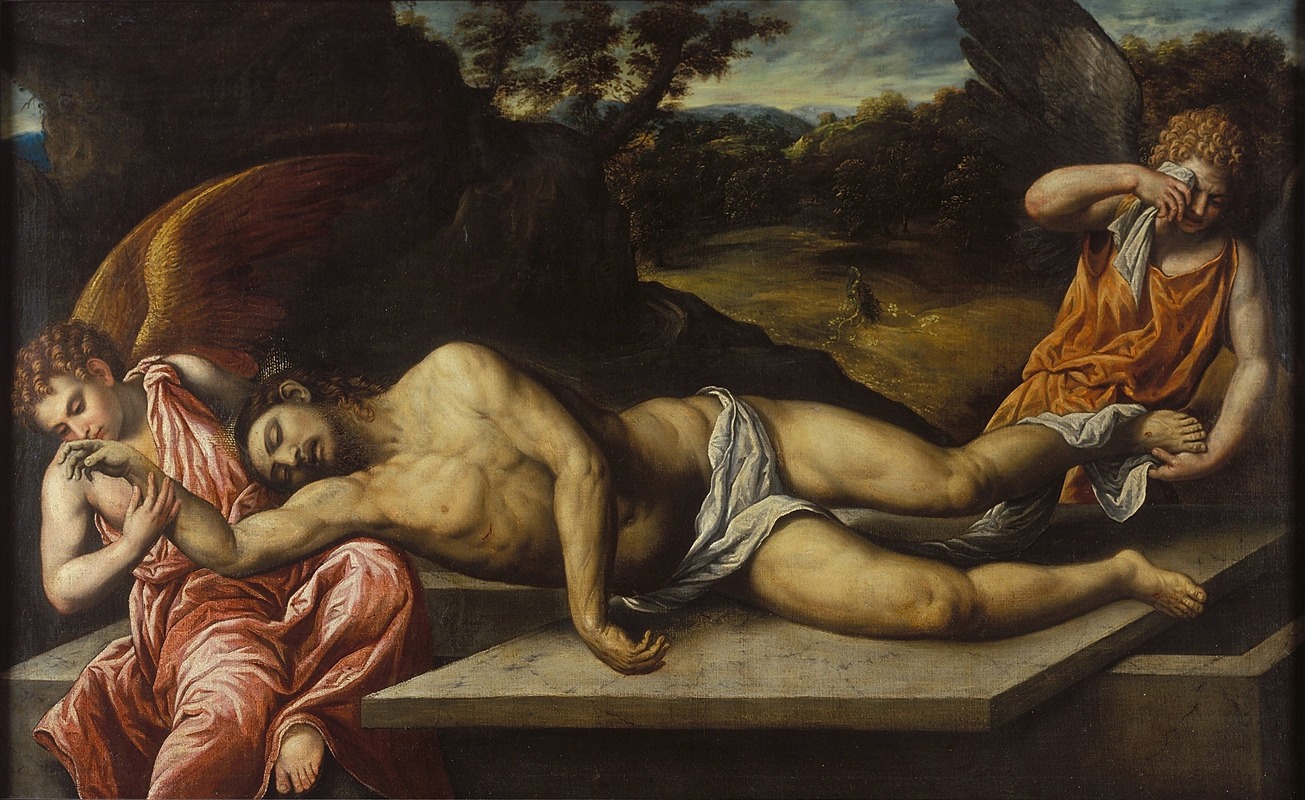 Paris Bordone - Dead Christ mourned by angels