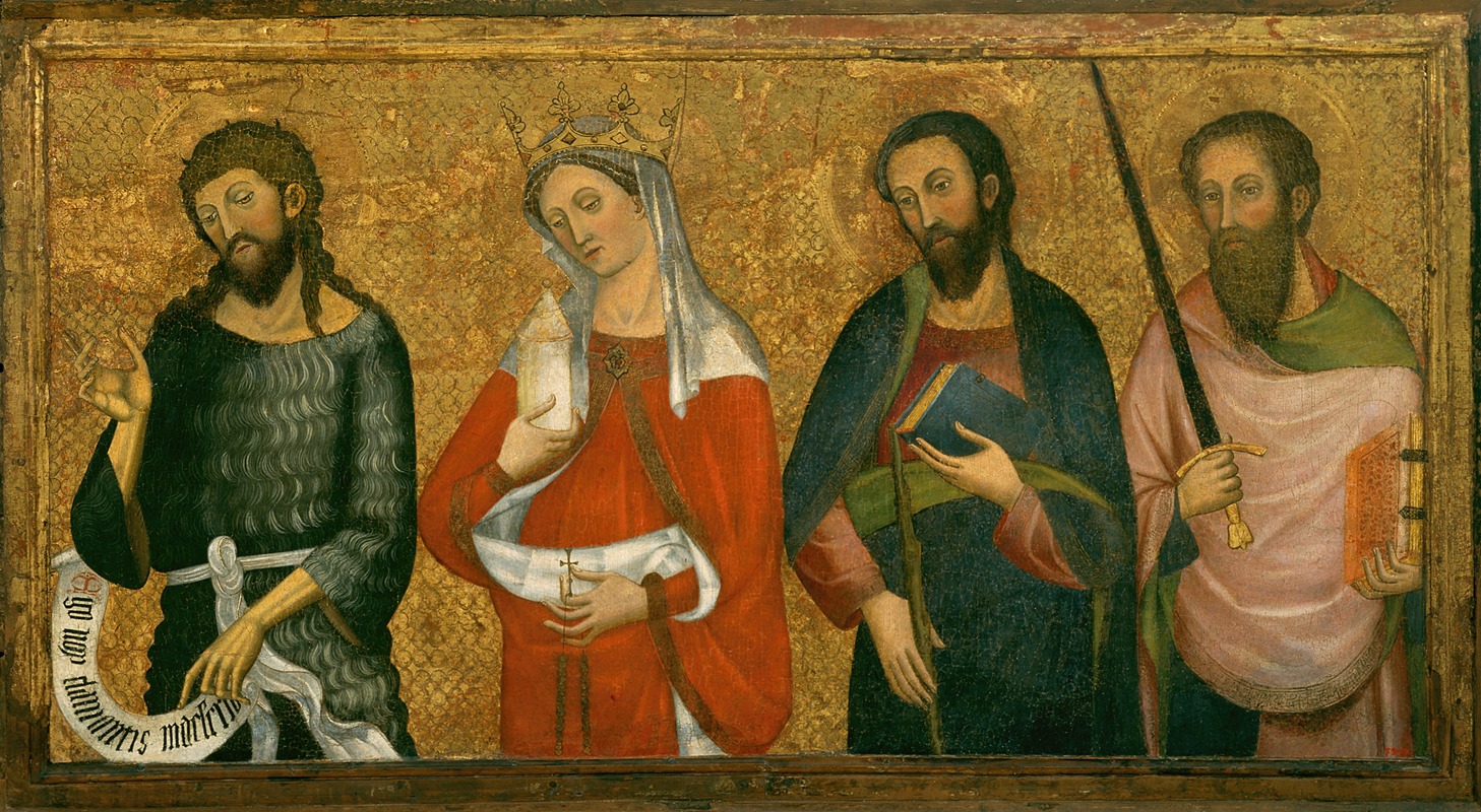 Pere Serra - Saint John the Baptist, Saint Mary Magdalene, Saint James the Less and Saint Paul
