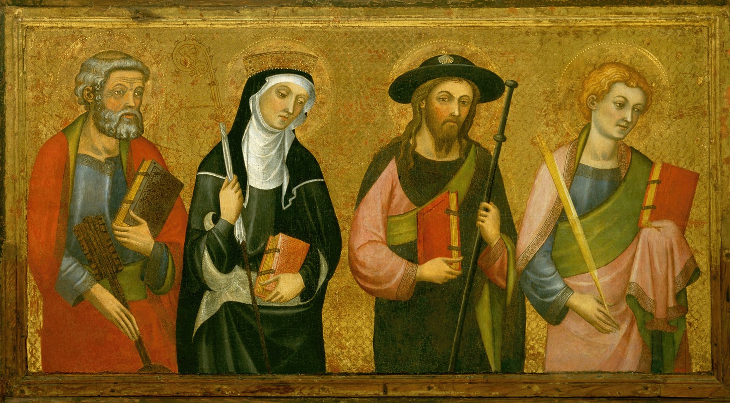 Pere Serra - Saint Peter, Saint Claire, Saint James the Great and Saint John the Evangelist