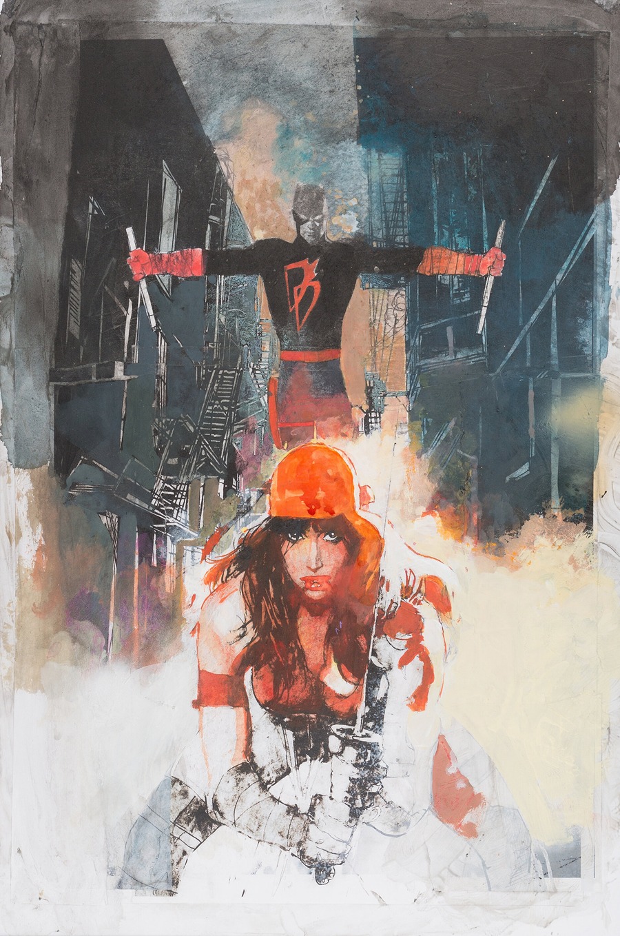 Bill Sienkiewicz - Daredevil #6 Preliminary Cover Study