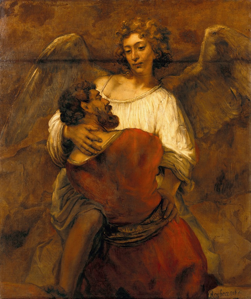 Rembrandt van Rijn - Jacob Wrestling with the Angel