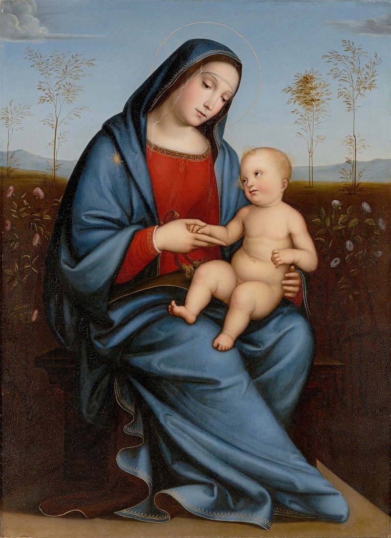 Adolf Senff - Maria and Child (after Francesco Francia)