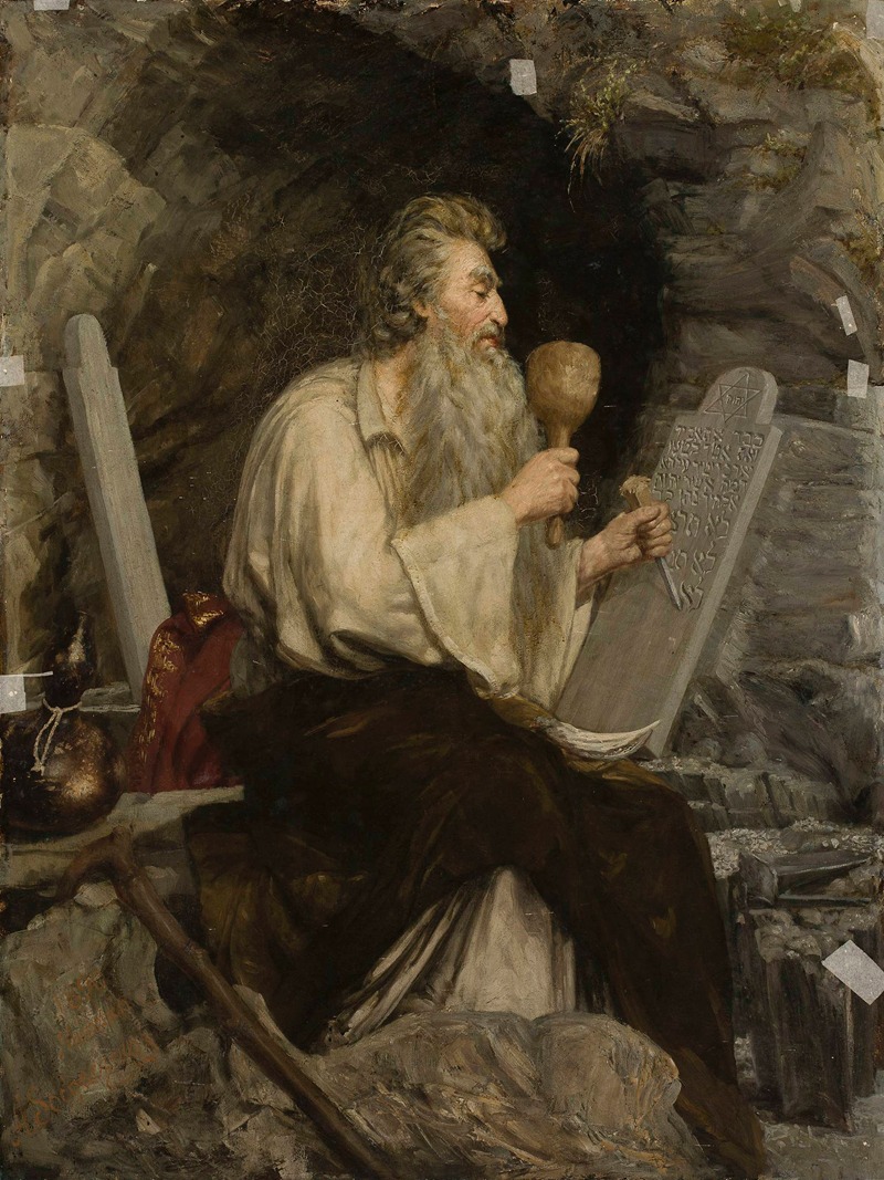 Aleksander Sochaczewski - Moses with Ten Commandments