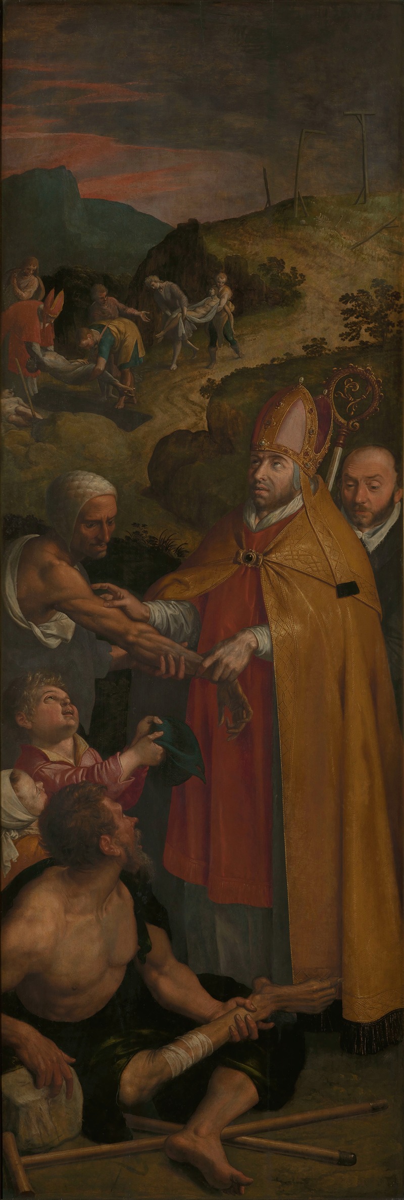 Ambrosius Francken I - Saint Eligius of Noyon Assists the Lame and Buries the Dead
