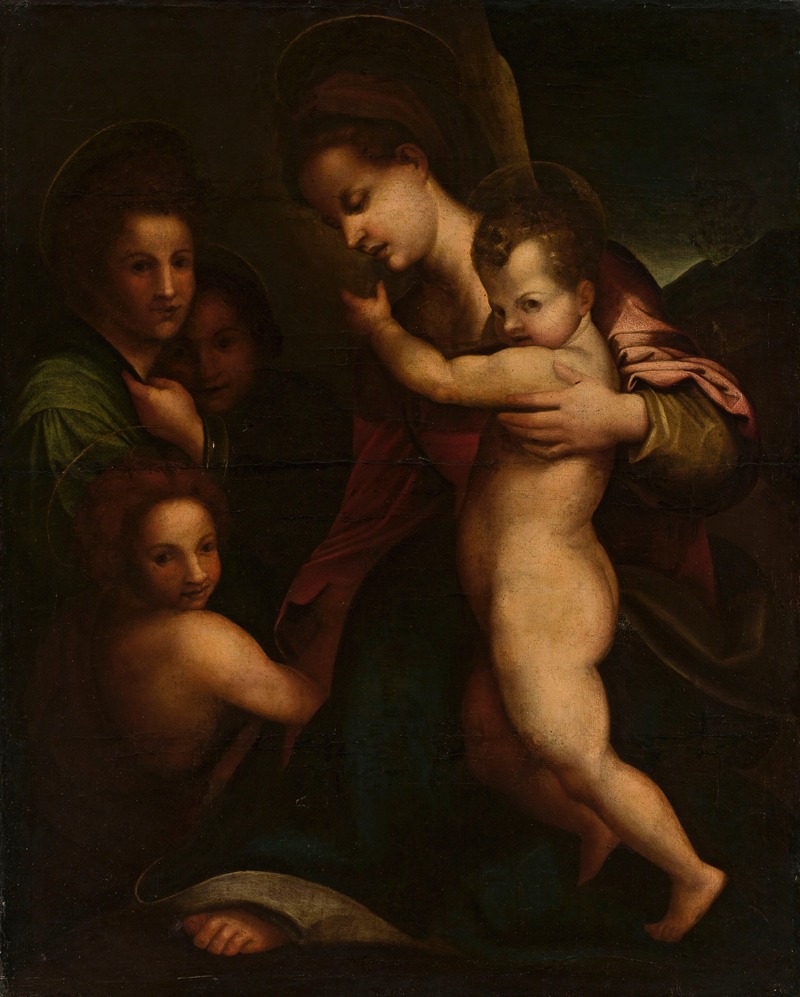 Andrea del Sarto - Madonna with Child Jesus and St. John