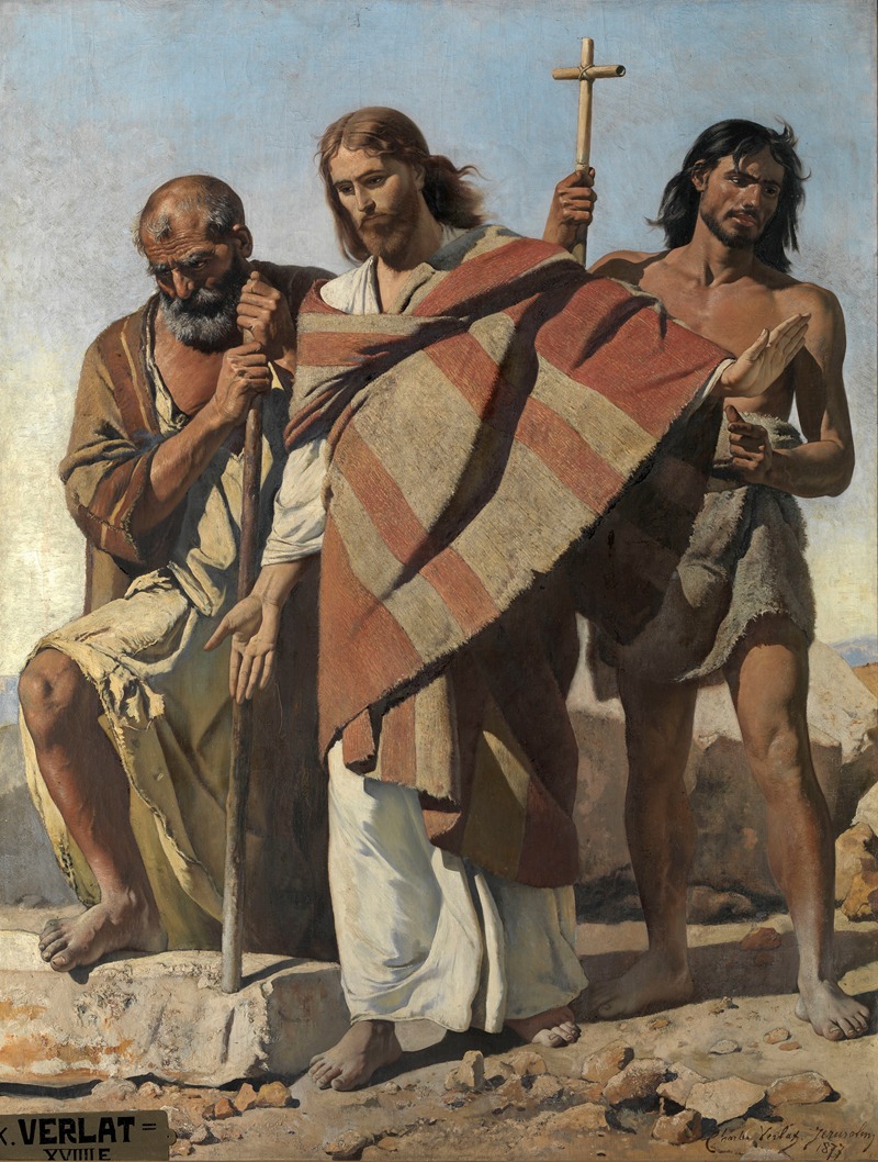 Charles Verlat - Jesus between Saint Peter and Saint John Baptist