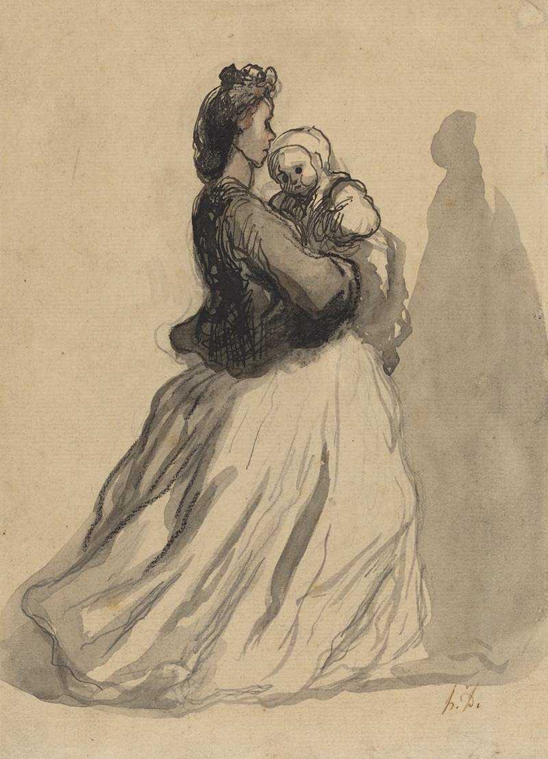 Honoré Daumier - Mother and Baby