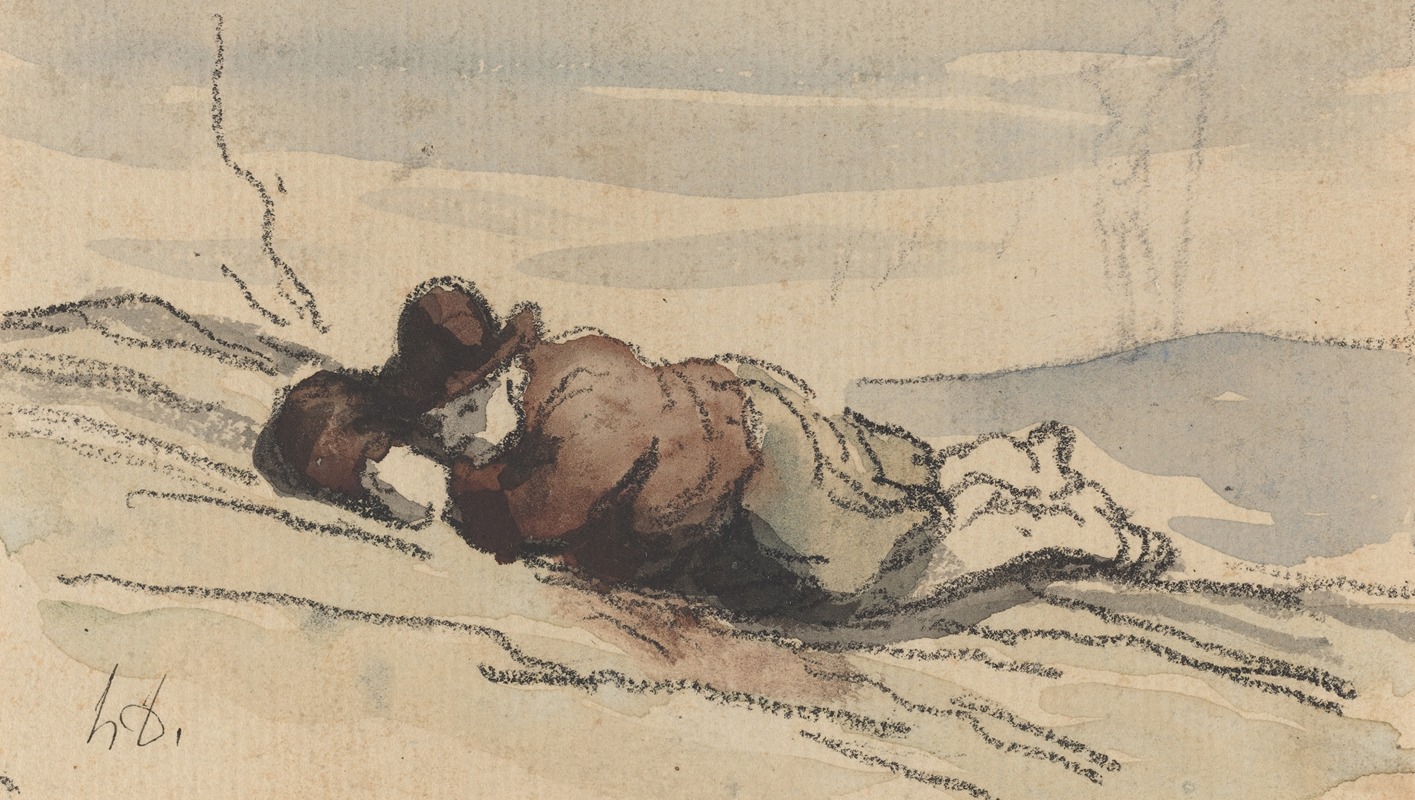 Honoré Daumier - Rest in the Country (Sancho Panza)