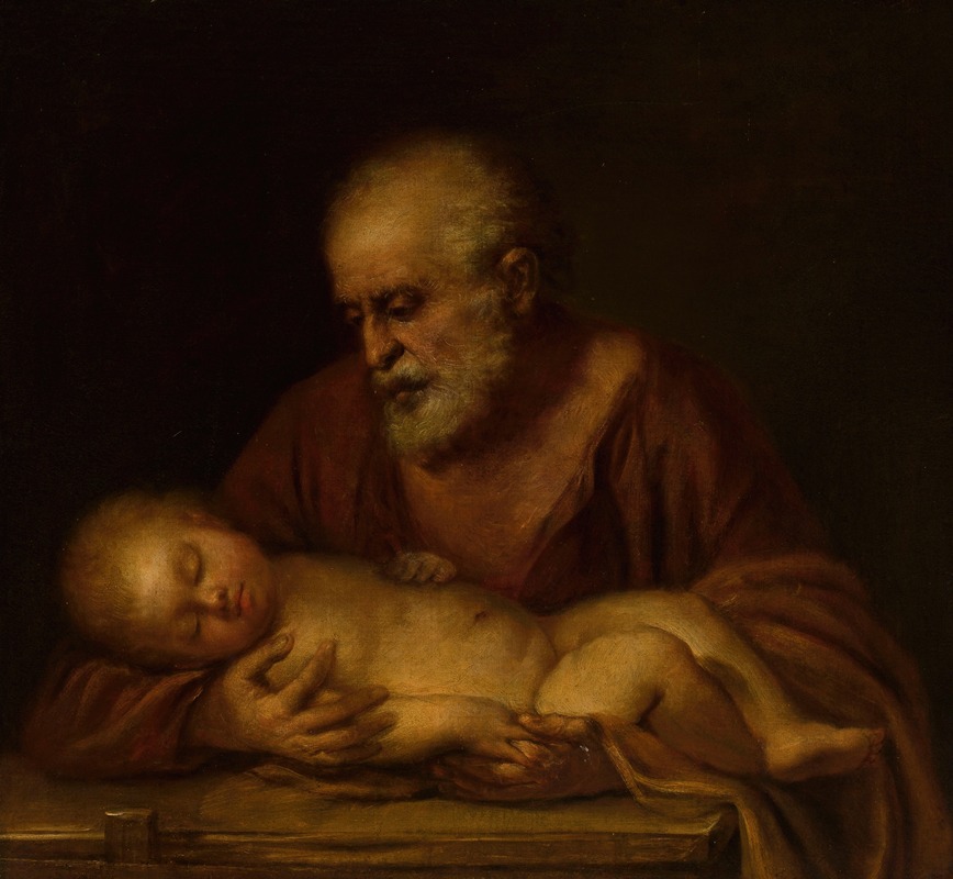 Giovanni Battista Salvi da Sassoferrato - St. Joseph with Child Jesus