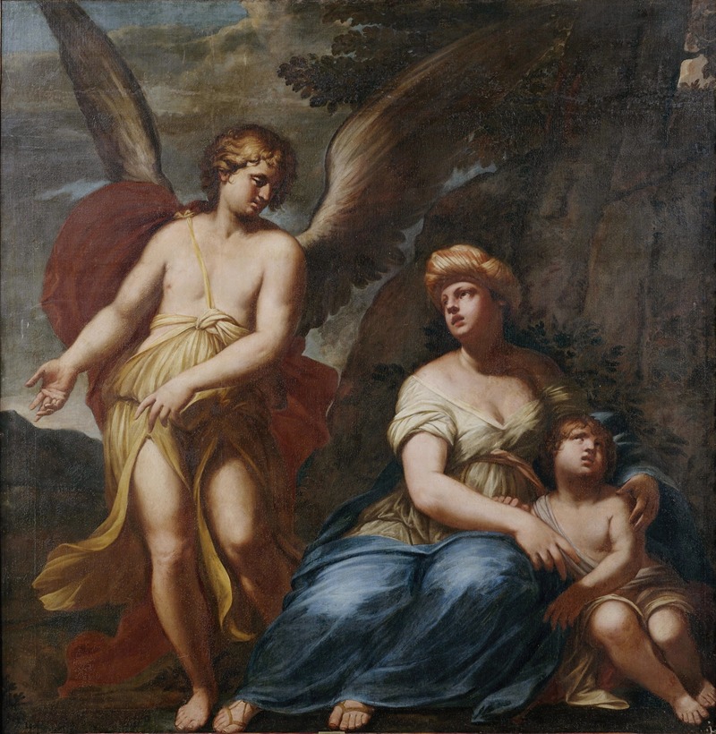 Giuseppe Diamantini - Der Engel zeigt Hagar und Ismael den Weg zum rettenden Brunnen