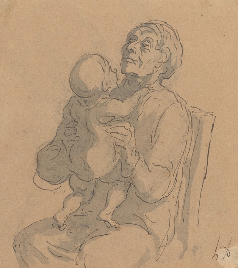 Honoré Daumier - The Grandmother