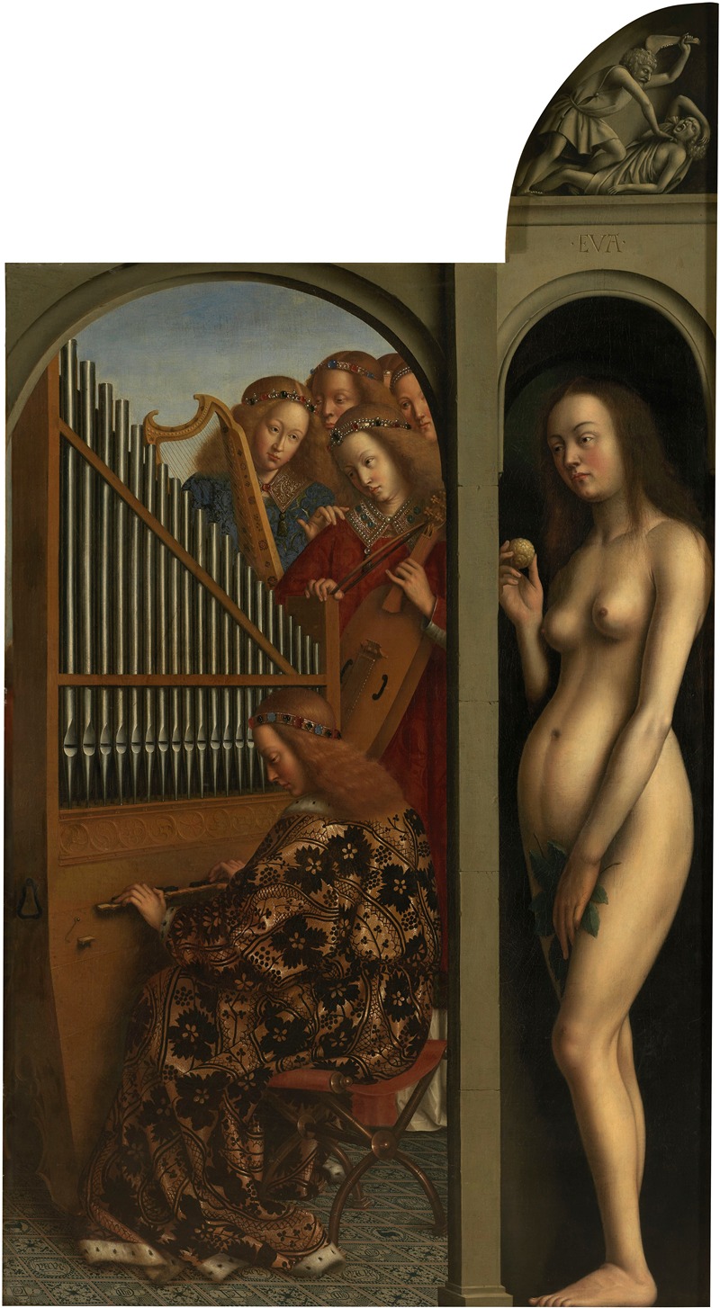 Jan van Eyck - Music-making Angels and Eve