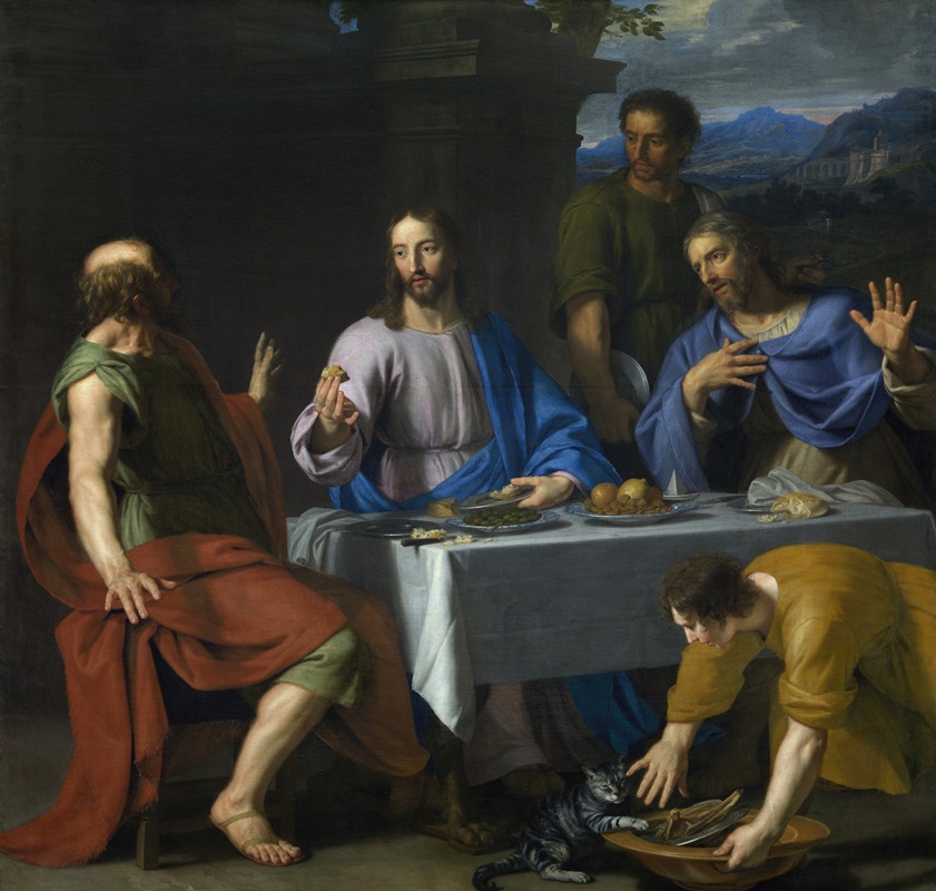 Supper at Emmaus by Jean-Baptiste de Champaigne - Artvee