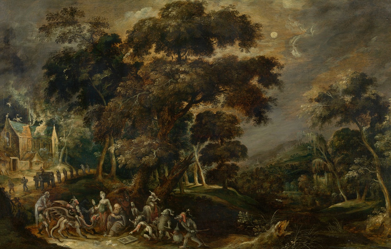 Kerstiaen de Keuninck - Landscape with the Temptation of Saint Anthony the Great