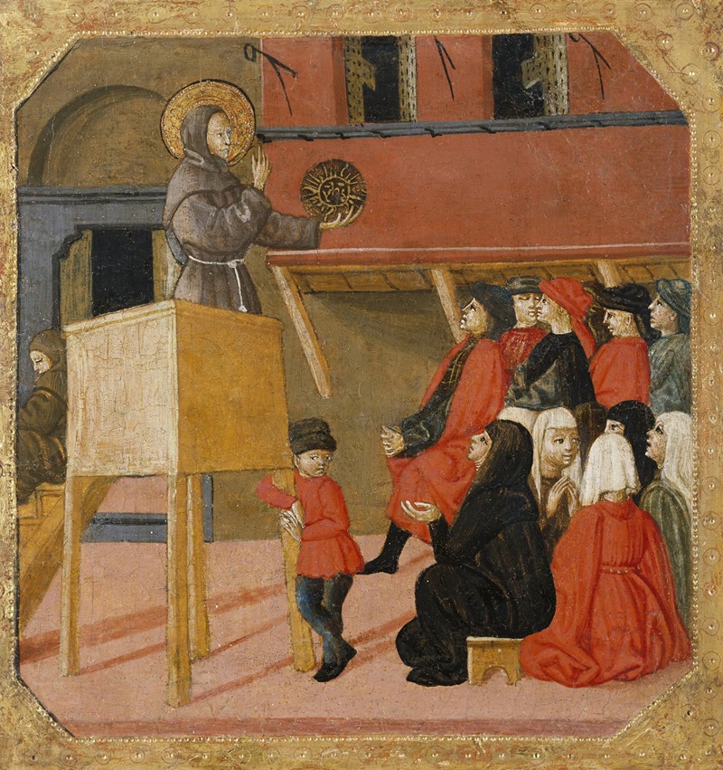 Lo Scheggia - Saint Bernardino of Siena Preaching