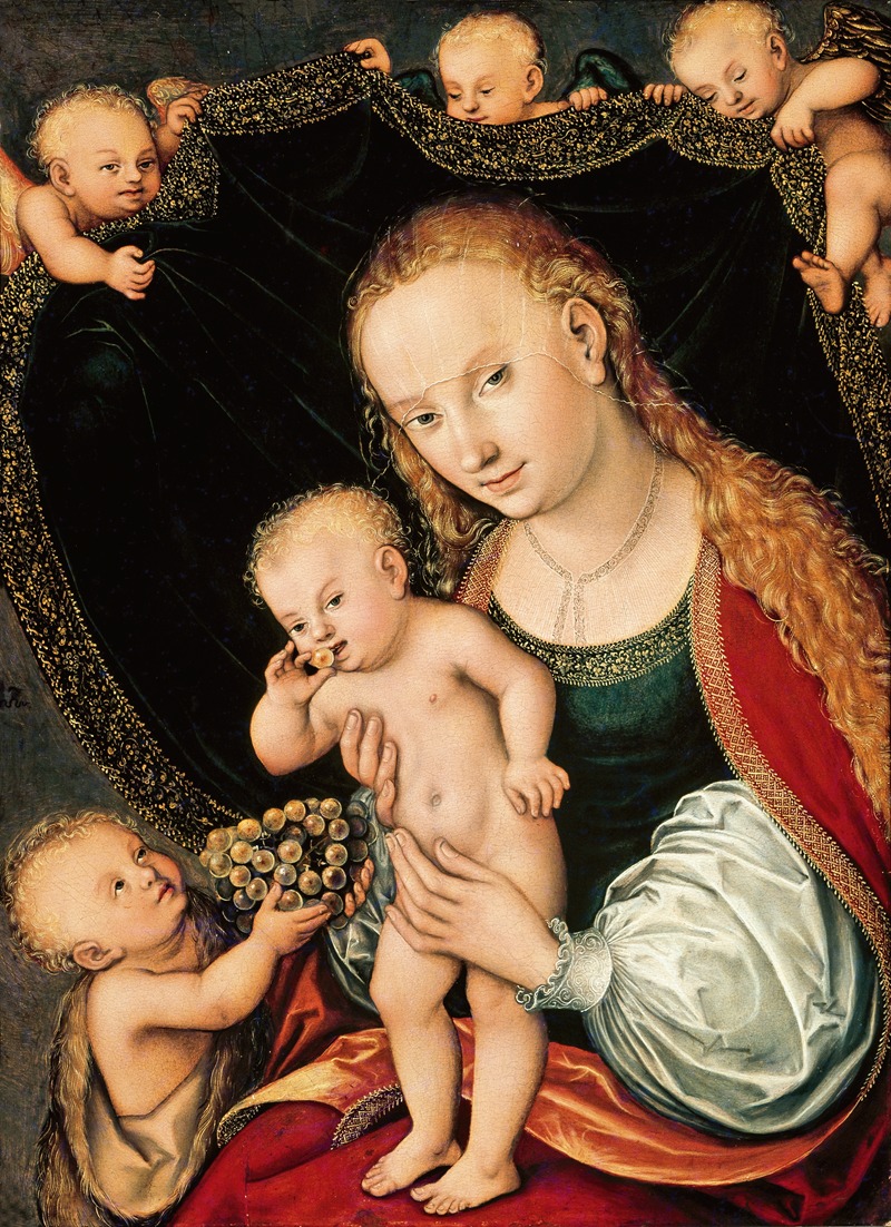 Lucas Cranach the Elder - Madonna and Child with the Young St John the Baptist