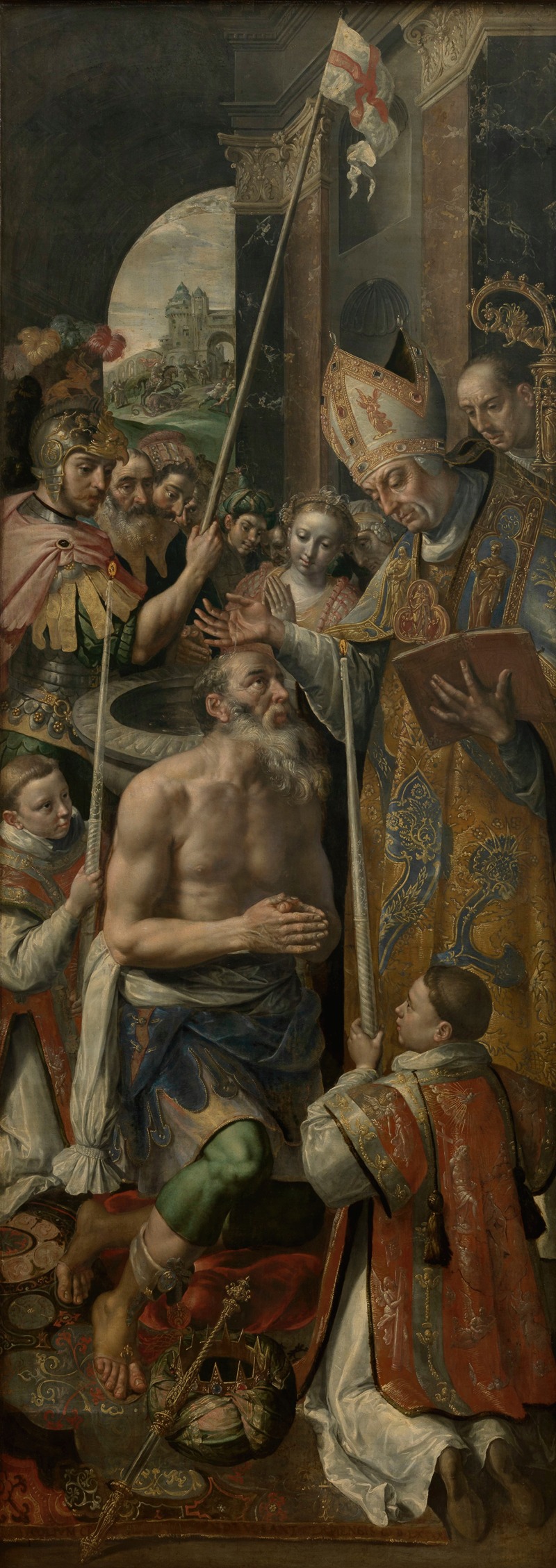 Maerten De Vos - Baptism of the King of Silene