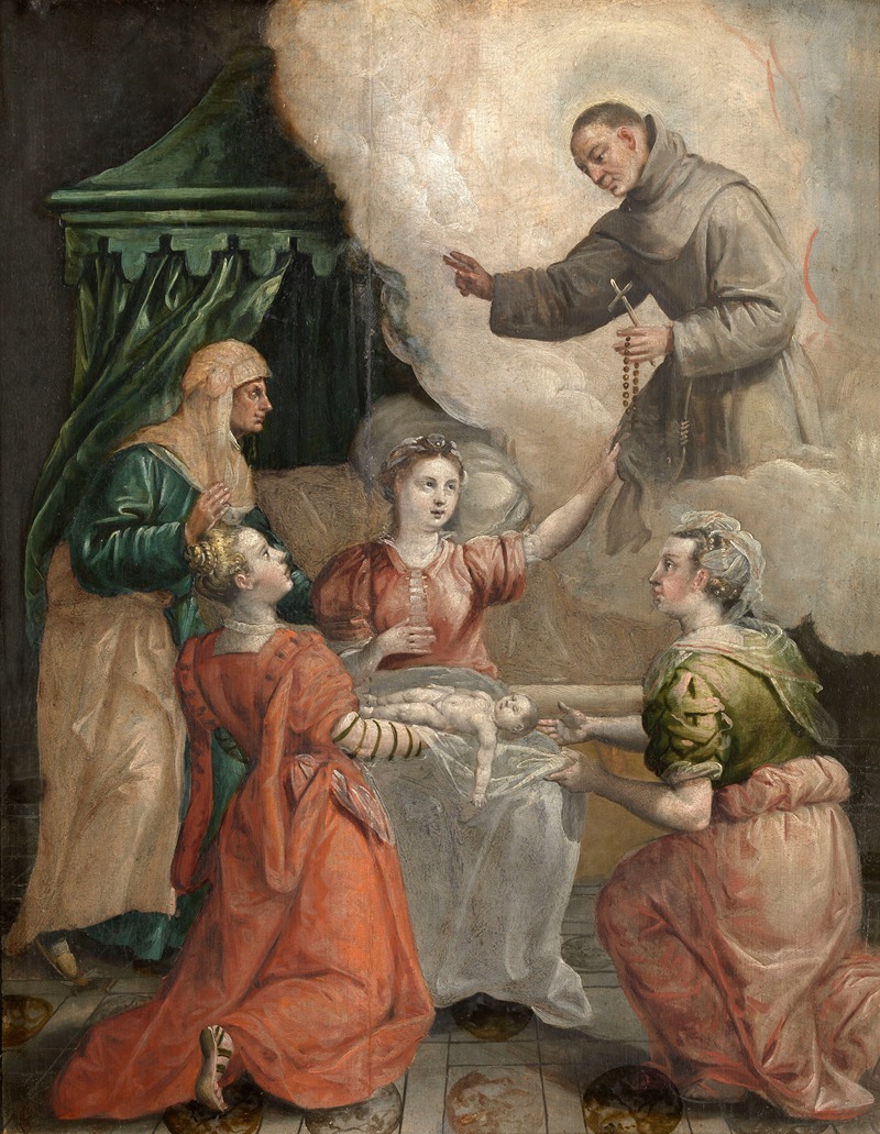 Maerten De Vos - Saint Didacus Helps with a Difficult Birth