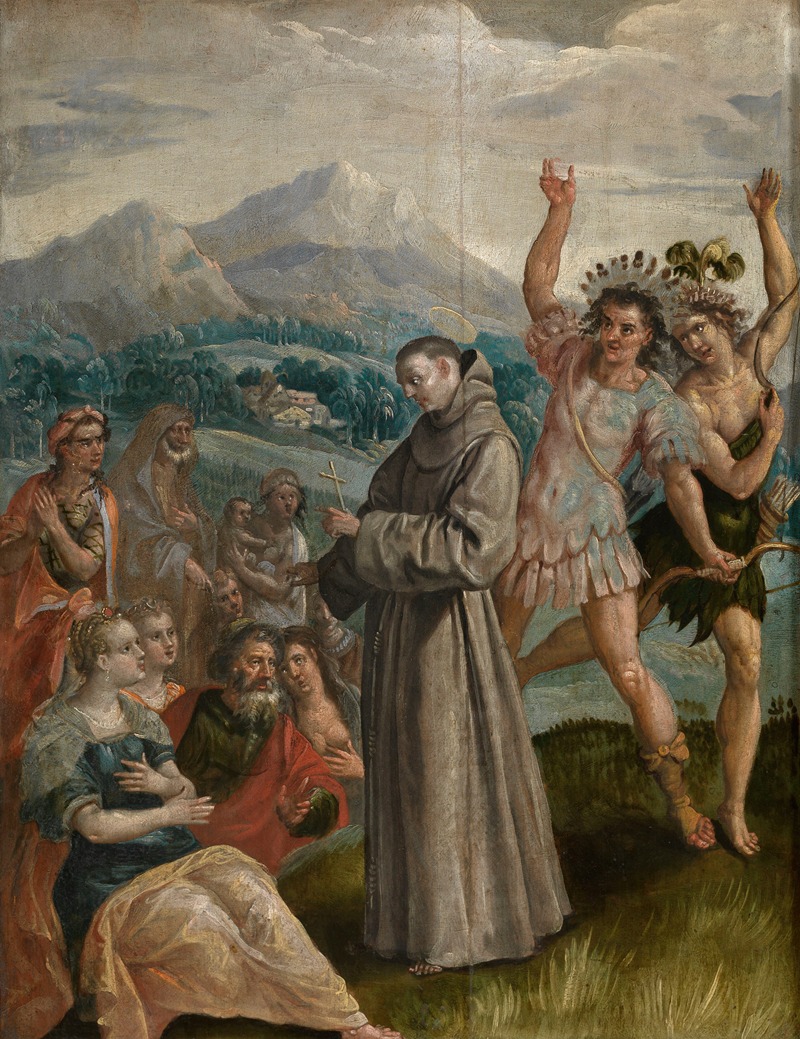 Maerten De Vos - Saint Didacus Preaches in the Canary Islands