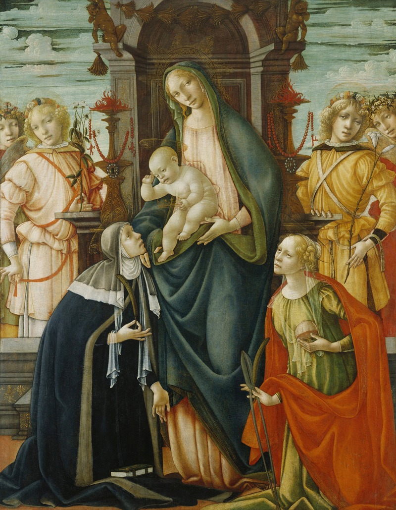 Michele Ciampanti - Madonna and Christ Child with Angels, Saints Paula and Agatha