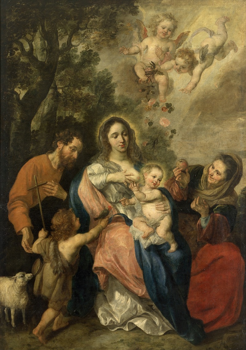 Nicolas de Liemaker - The Holy Family with John the Baptist