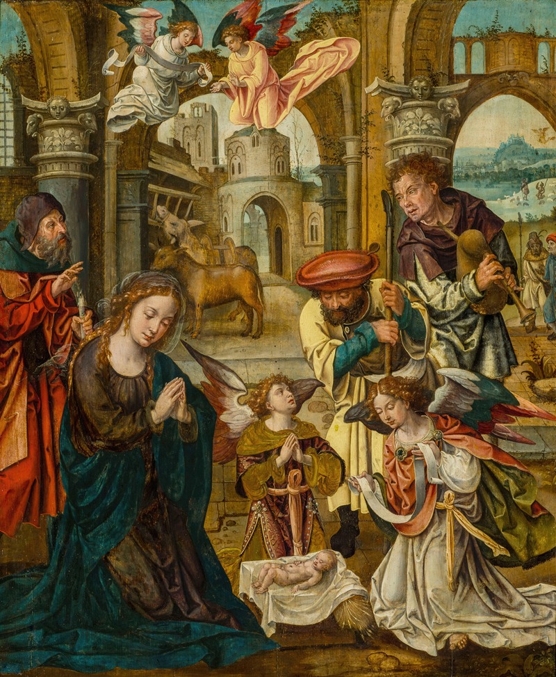 Pieter Coecke van Aelst - Adoration of the Shepherds (Luke 2-16-20)