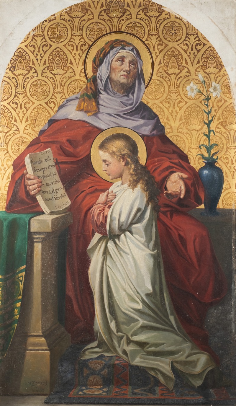 W. GERAEDTS - Saint Anne with Mary in prayer