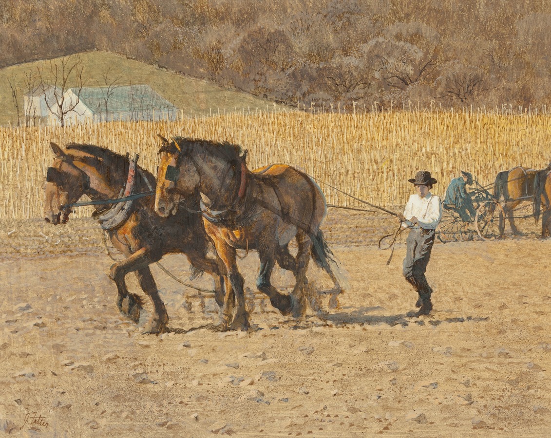 John Philip Falter - Teamwork (Amish Boy and Horses)