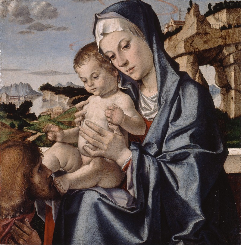 Bartolomeo Montagna - The Virgin and Child with a Saint