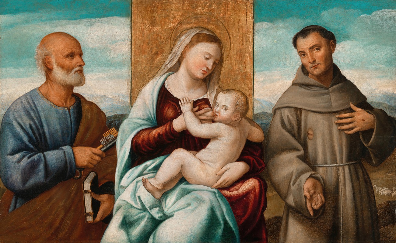 Bernardino Licinio - Madonna and Child with Saint Peter and Saint Francis