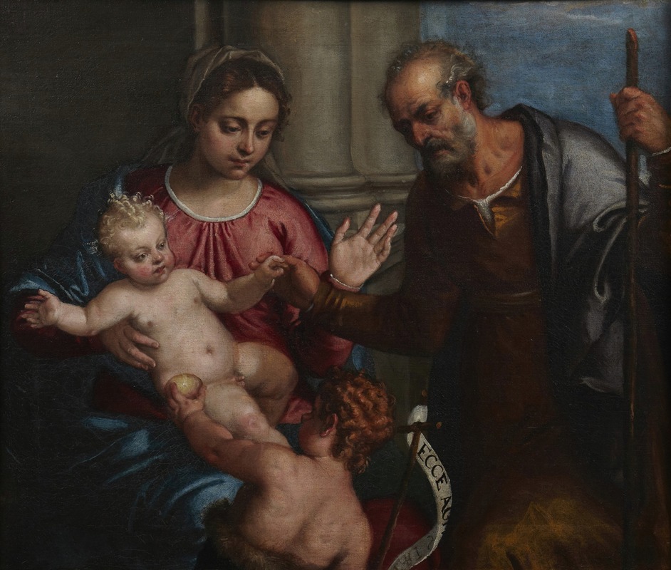 Carlo Caliari - Holy Family with the Infant Saint John