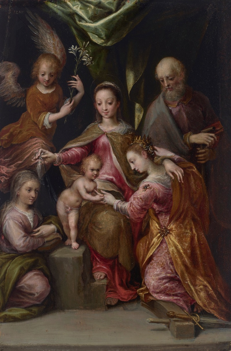 Dirck de Quade van Ravesteyn - The Mystic Marriage of Saint Catherine of Alexandria