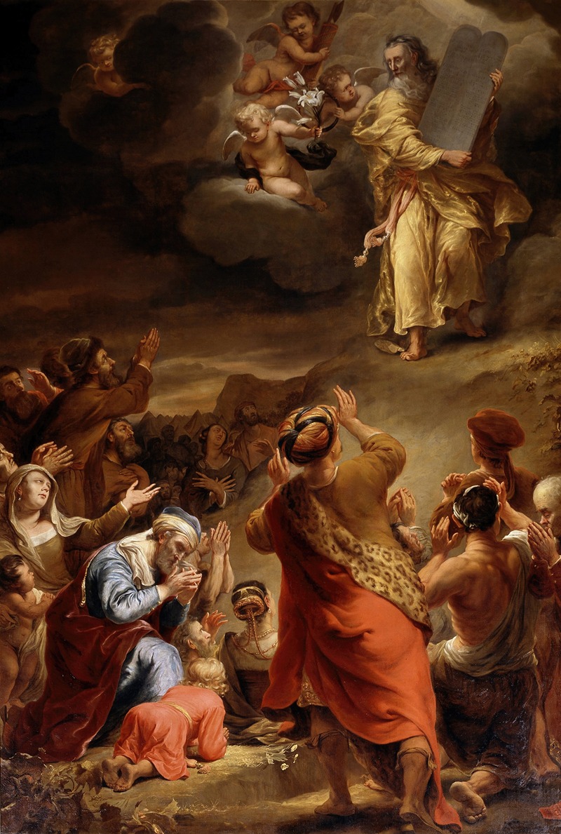 Ferdinand Bol - Moses descends from Mount Sinai with the Ten Commandments