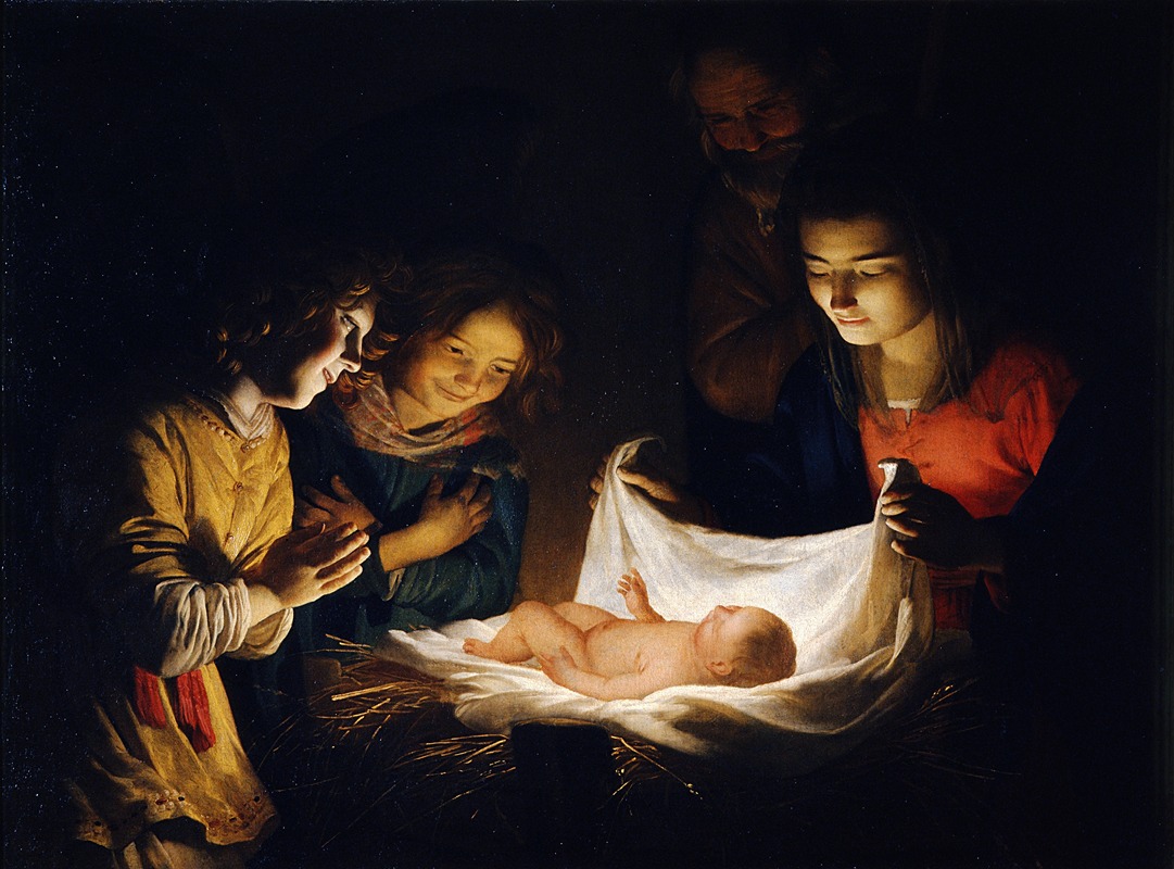 Gerard van Honthorst - Adoration of the Child