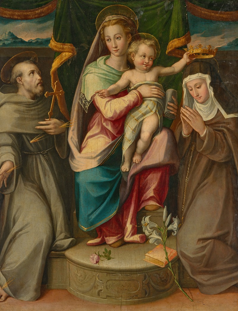 Giovanni Maria Butteri - The Madonna and Child with Saints Francis and Claire