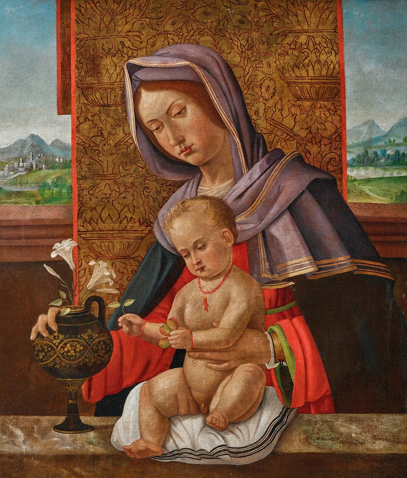 Giovanni Speranza - Madonna and Child, a landscape beyond