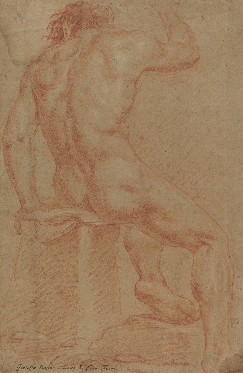 Italian School - Nude Male Figure (recto)