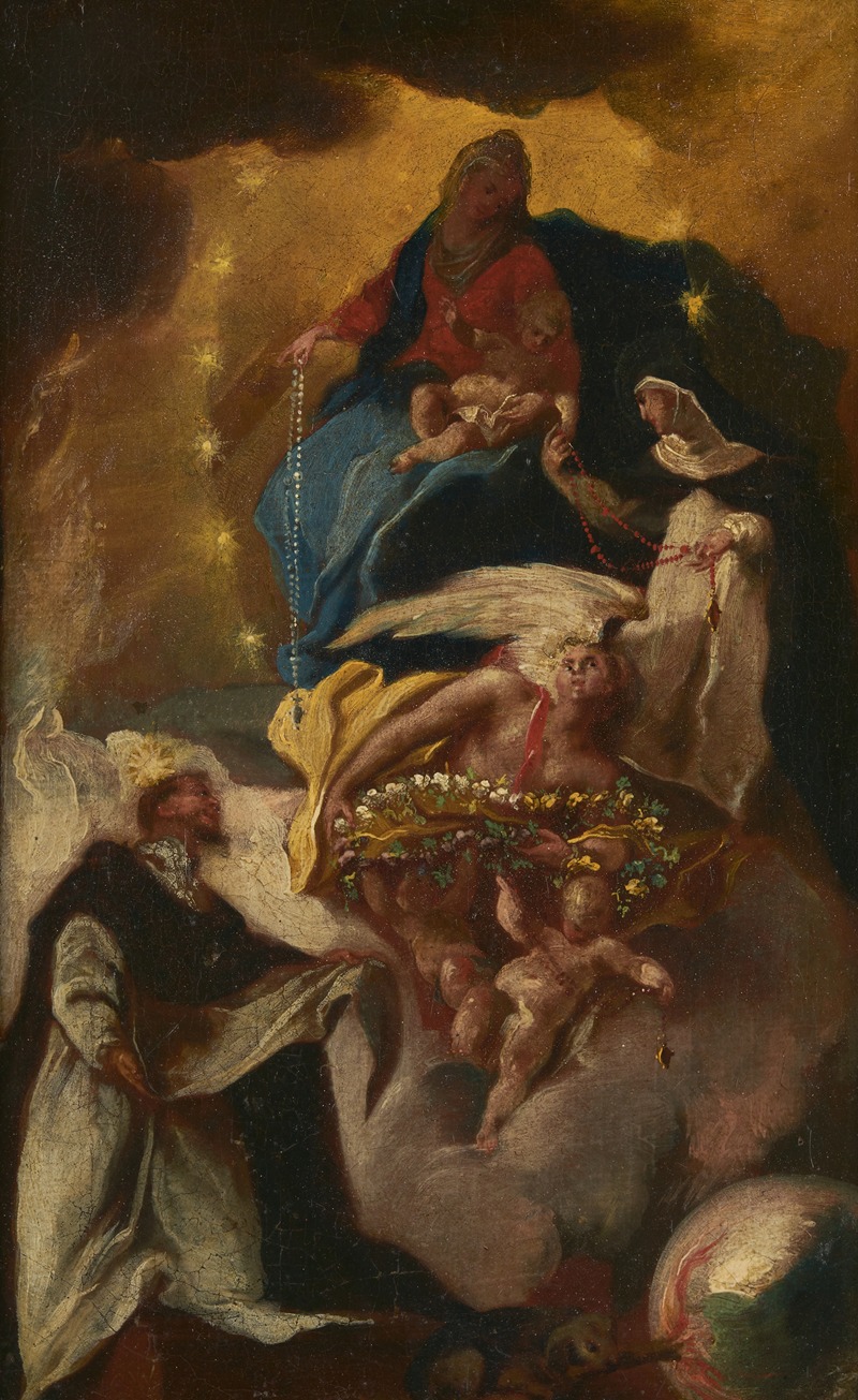 Johann Konrad Wengner - St Dominic receiving the Rosary from Mary
