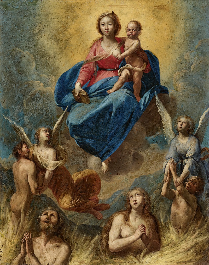 Antonio De Bellis - Madonna and Child with Souls in Purgatory
