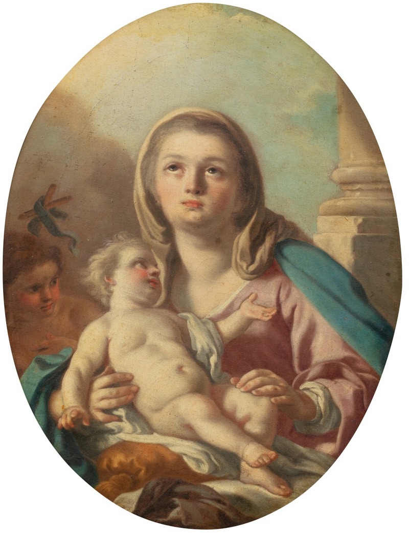 Francesco de Mura - Virgin and Child with St John the Baptist