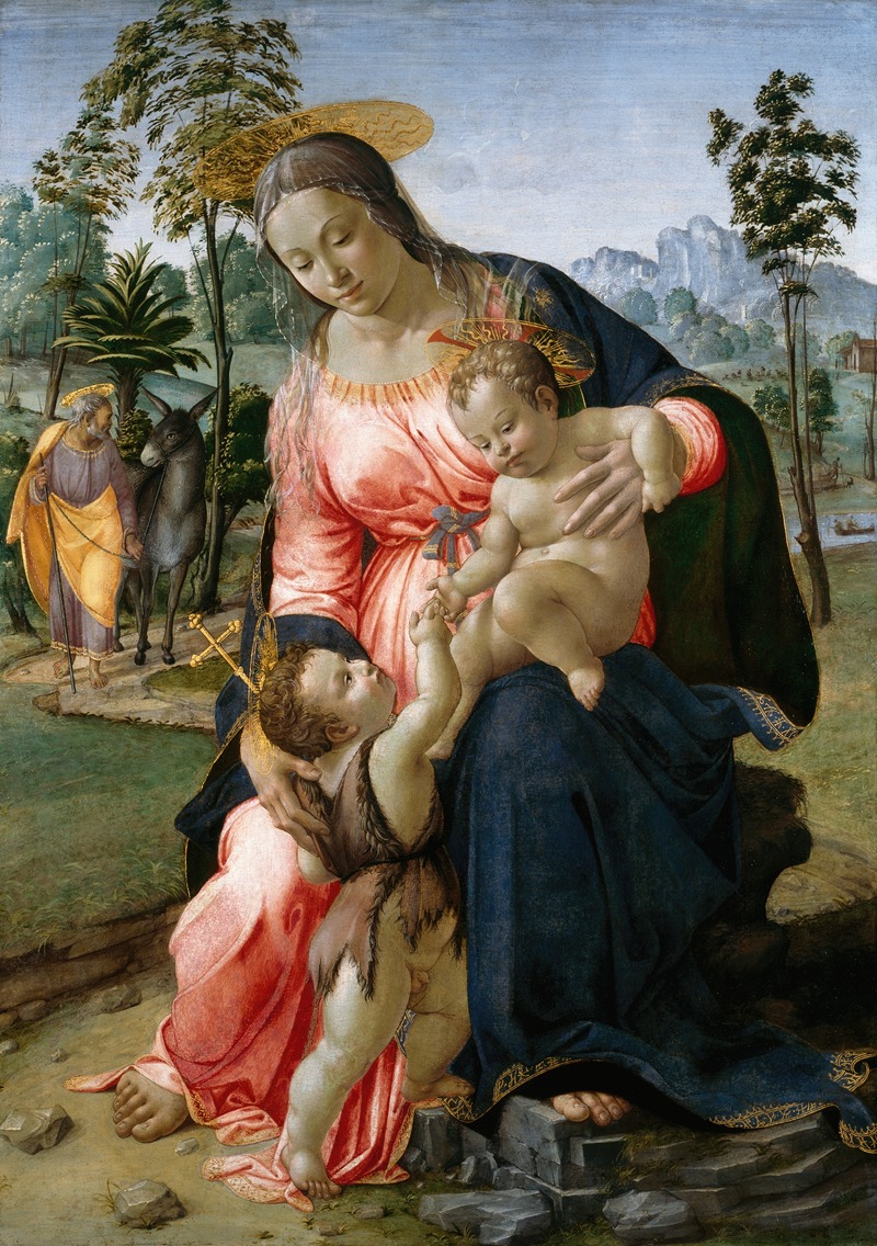 Francesco Granacci - Rest on the Flight into Egypt with the Infant Saint John the Baptist