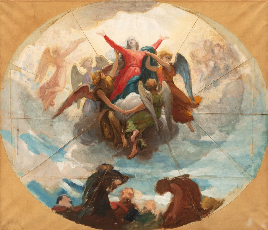 William Bouguereau - Etude pour le plafond de la Chapelle de Vierge à la Rochelle