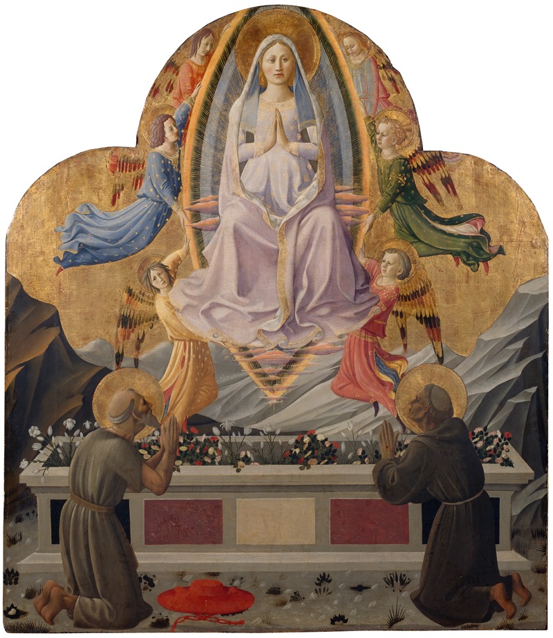 Zanobi Strozzi - The Assumption of the Virgin with Saints Jerome and Francis
