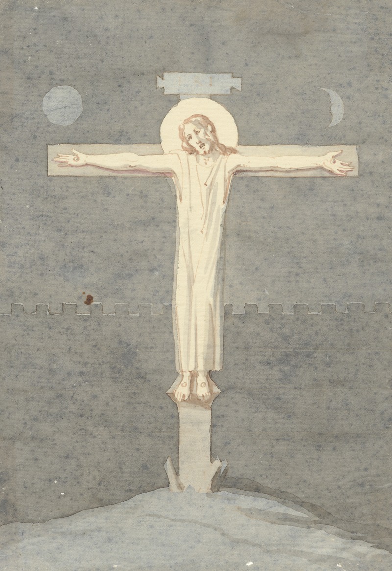 David Humbert de Superville - Christus aan het kruis; catacombe-schildering