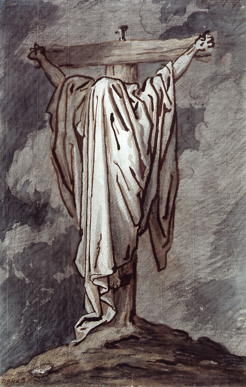 David Humbert de Superville - The crucified Christ, covered by a veil
