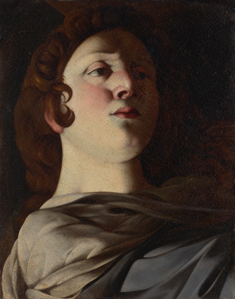 Giovanni Battista Caracciolo - The head of the Magdalene at the foot of the Cross, a fragment