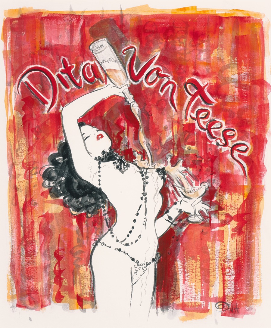 Dita Von Teese: The Night They Invented Champagne, poster study by Olivia  De Berardinis - Artvee