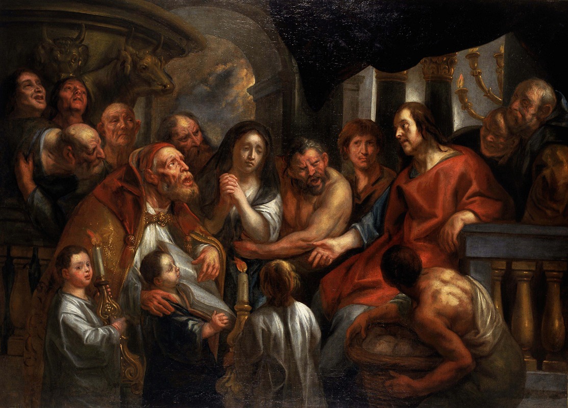 Jacob Jordaens - Christus en de overspelige vrouw
