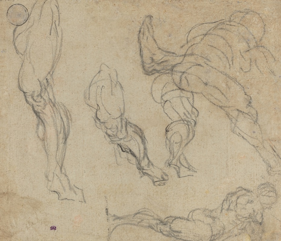 Jacopo Tintoretto - Figures and Legs (verso)